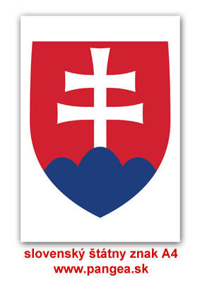 slovenský štátny znak A4 samolepka